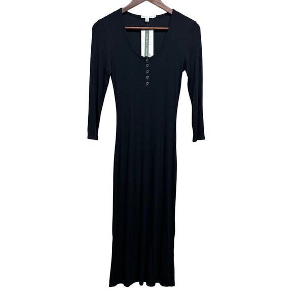 Threads 4 Thought Lois Feather Rib Henley Dress, - Picture 2 of 8